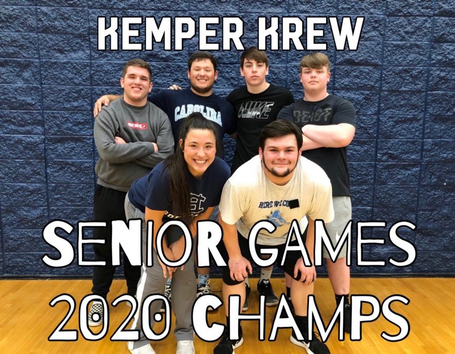 The+2nd+Annual+Senior+Games+have+come+and+gone.+Here+are+the+2020+champs.+Front%3A+Emily+Bryant+and+Dylan+Butterworth%3B+Back%3A+Jacob+Martin%2C+Ethan+Bryant%2C+Joshua+McGowan%2C+and+Zak+Kemper.++