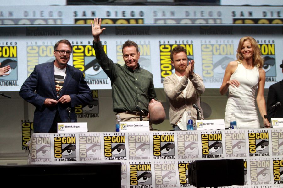 Vince Gilligan, Bryan Cranston, Aaron Paul & Anna Gunn