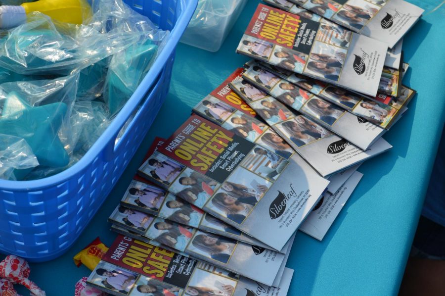 Pamphlets about online safety fill a table sponsored by Silverleaf Sexual Trauma Recovery Services at the Bruin Fest on July 22 at Central Hardin High School.

We hope your students never need us, but we are here if they do, Silverleaf representative Amy Messman said.
