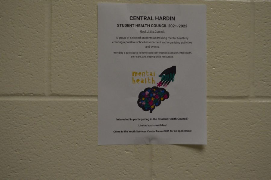 Fliers for the Central Mental Health council have been posted around the building (Oct.20) 