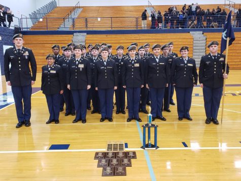 The Central Hardin Bruins stand proud after winning 9 of 10 events and capturing their 9 th straight
Hardin County Drill Cup on 9 February. The team will compete next at the SGM Paul Gray JROTC Drill
Championship at North Hardin on 12-13 March.