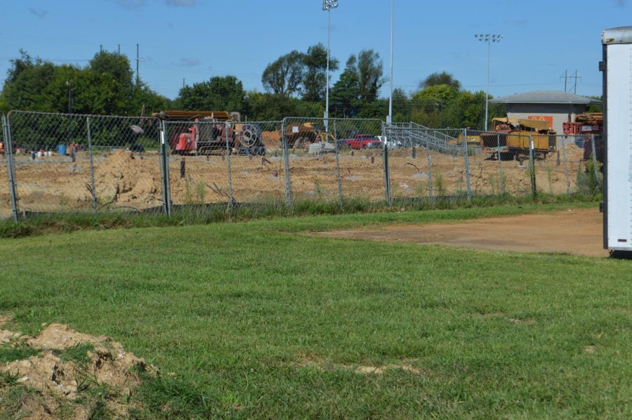 The soccer field, intended to be ready for play this year, is still under construction due to the addition of geothermal energy.
