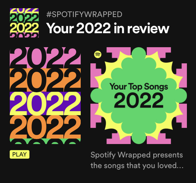 The 2022 Spotify Wrapped Display