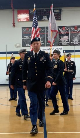 Colonel Haun at Change in Command Ceremony
