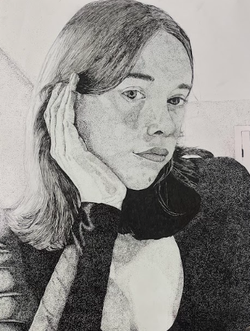 This self-portrait by Kayla White was completed for Antonio Menendez's Art III class. Both her artwork and the poem boldly celebrate individual identity and self-love. (Sept. 27) 