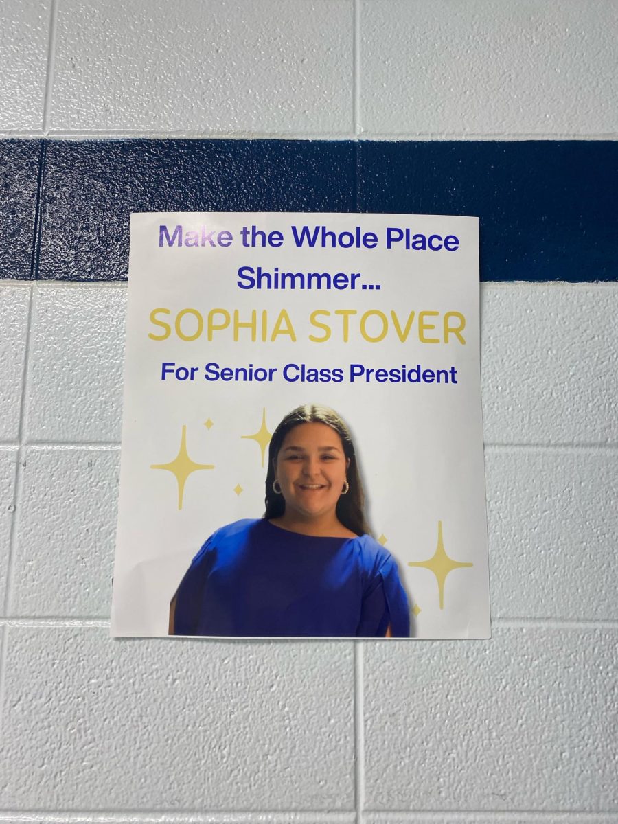 Senior Sophia Stovers poster for class president.  (Sept. 18)