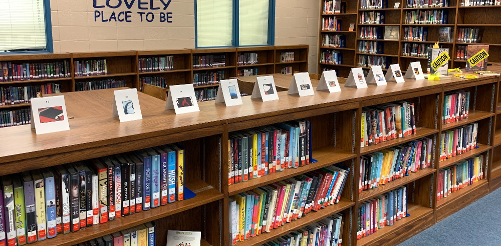 Banned books were featured in the library during Banned Books Week in October. The librarians create a display every year in order to draw attention to books that have been banned in the past.