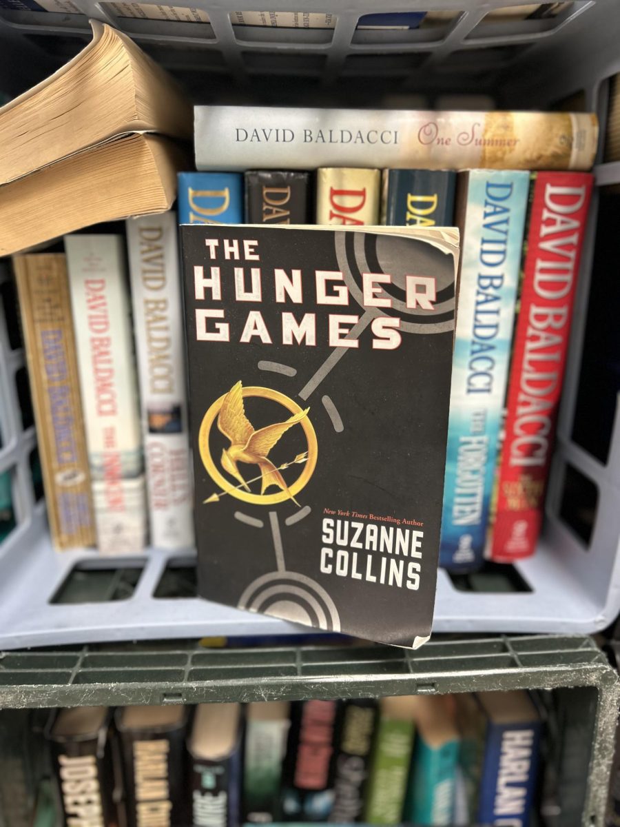 A capture of the dystopian novel The Hunger Games. 