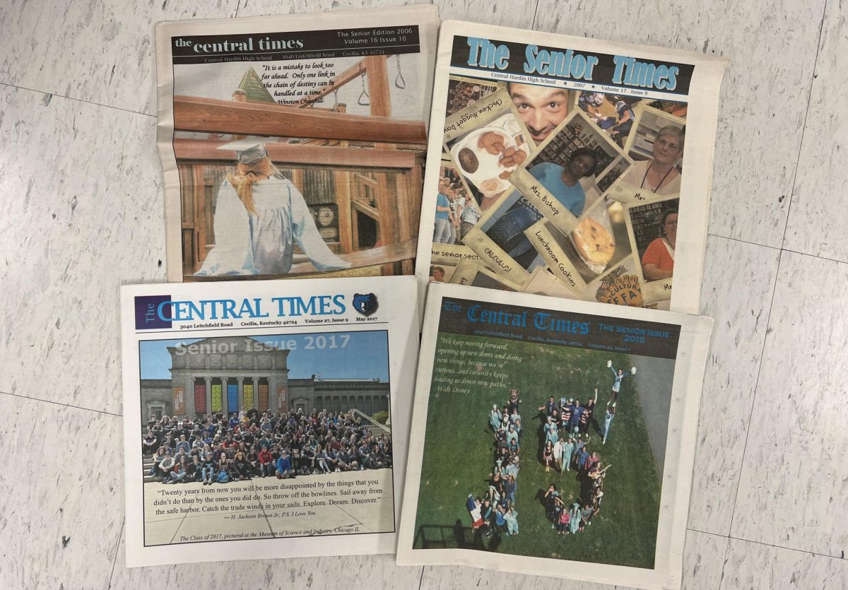The Central Times Senior Edition prints from 2006, 2007, 2015, and 2017. (May 1)