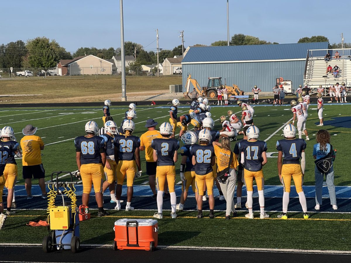 JV football team lining up for their game against Bullet East. The Bruins unfortunately lost 32-0, however we will keep striving towards greatest! (Sept. 9)