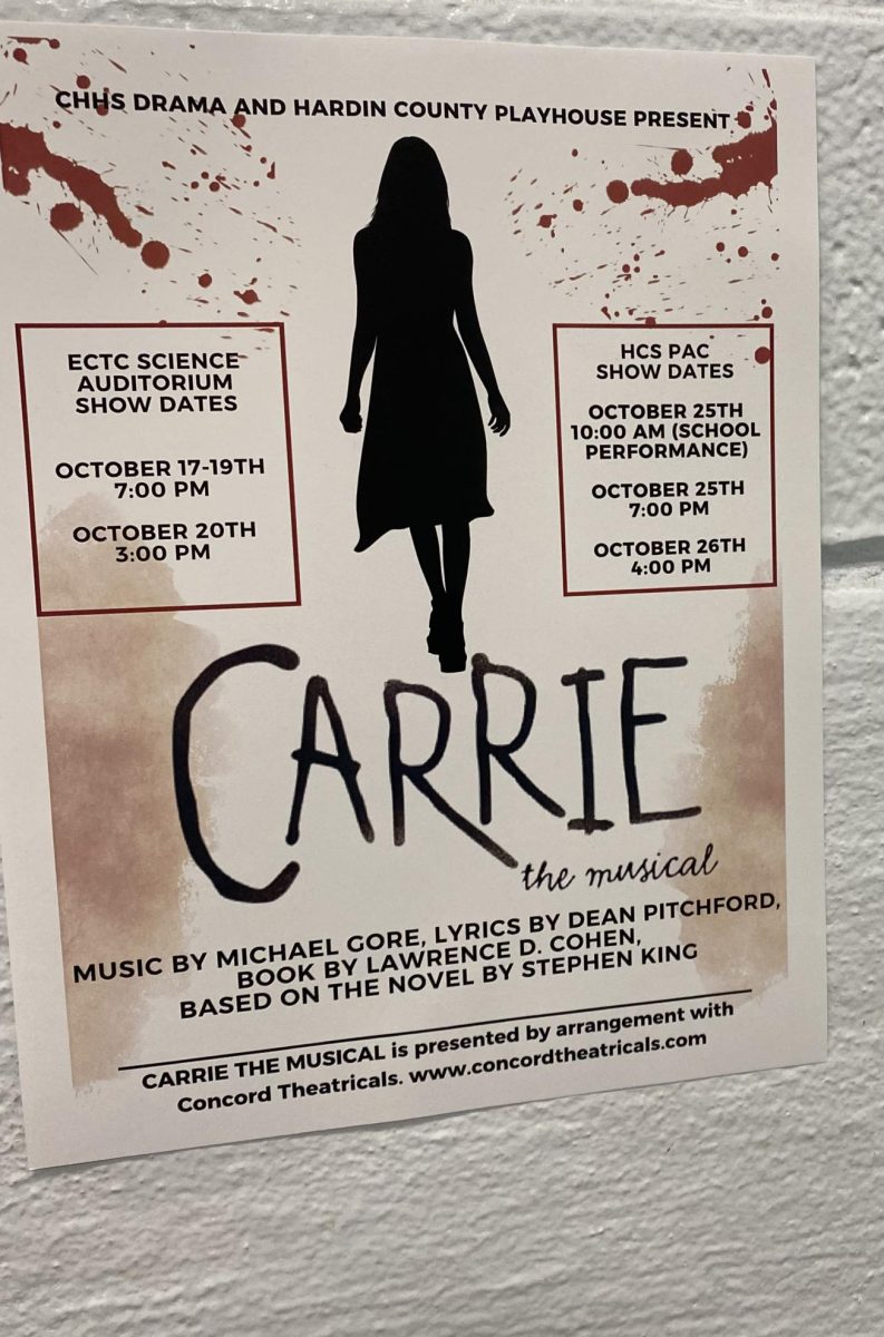 The drama club and the Hardin County PlayHouse will be performing "Carrie" the musical. There is different show dates at ECTC and the PAC during the month of October. 