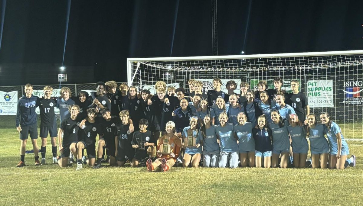 The girls and boys soccer players celebrate their incredible seasons together. The boys and girls supported each other on their  district wins on October 10. 