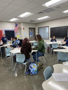 The club Educators Rising are starting their projects to compete at the State Conference on club day. Educators Rising is a club for students who are interested in becoming teachers. (Jan.24)