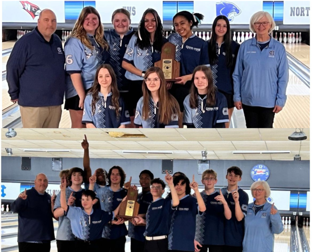 The boys and girls bowling teams win regionals and go to State. Go Bruins! Jan. 25. They reached to State because of their "Determination, hard work, and believing in ourselves," Sherry Logsdon said.