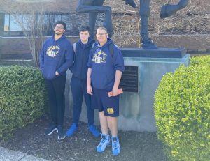 Seniors Quincy Butler and Jay Shinault, along with sophomore Antonio Menendez, compete in the Smash Tournament at Bellarmine University on March 22. The group is part of Central's nationally ranked Esports team, coming in 5th place overall at this event. In addition, Butler was voted the recipient of the GOATED award by his teammates. Photo sent by Coach Antonio Menendez