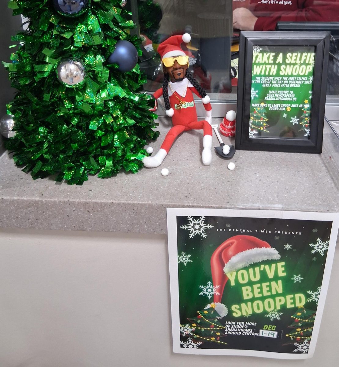 Snoop is up to a snowball fight in the main office! (Dec. 8) 